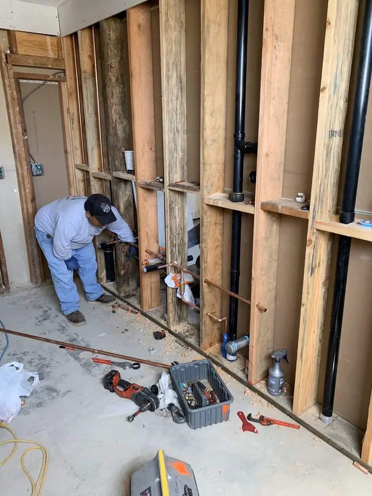 Commercial rough-in plumbing for Water Heater Replacement in Harrah
